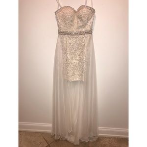 White Terani Couture Short Dress